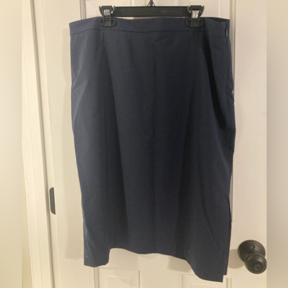 EUC Wool Blend Navy Pencil Skirt